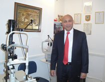 P.K. Bahri in his consulting room